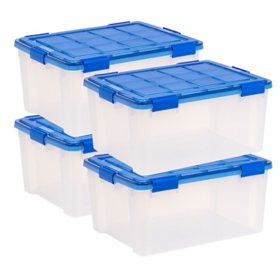 9 qt. Plastic Storage Bin Kitchen Organization in Clear (2-Pack)