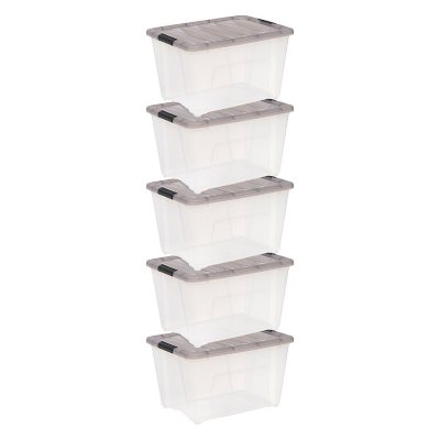 Stackable Plastic Craft Box Organizer Storage Container with 2 Tray and  Labels, PACK - Harris Teeter