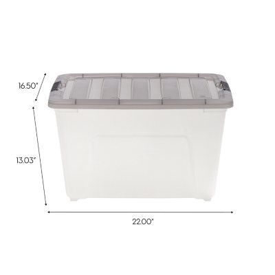  IRIS USA 53 Quart Stackable Plastic Storage Bins with