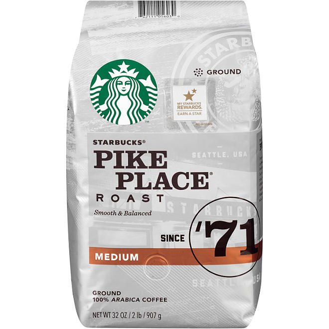 Starbucks Ground Coffee, Pike Place Roast (32 oz.)