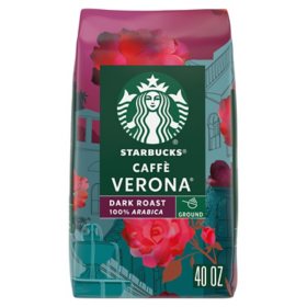 Starbucks Caffe Verona Ground Coffee, Dark Roast, 40 oz.