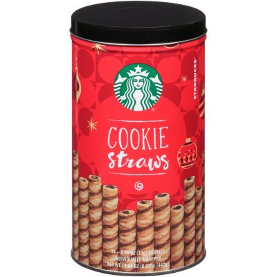 Starbucks Wrapped Cookie Straws Tin (34 ct.) - Sam's Club