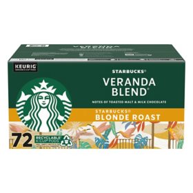 Starbucks Blonde Roast K-Cup Coffee Pods, Veranda Blend, 72 ct.