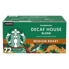 Starbucks Decaf House Blend Medium Roast K-Cup Coffee Pods, 72 ct.