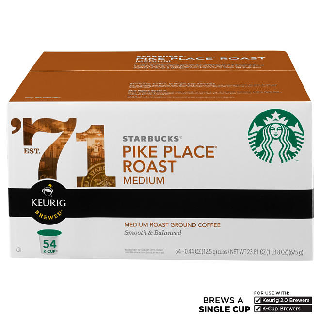 Starbucks Coffee Pike Place (54 K-Cups)
