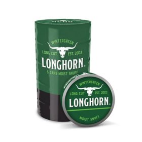 Longhorn Long Cut Wintergreen (1.2 oz., 5 pk.)
