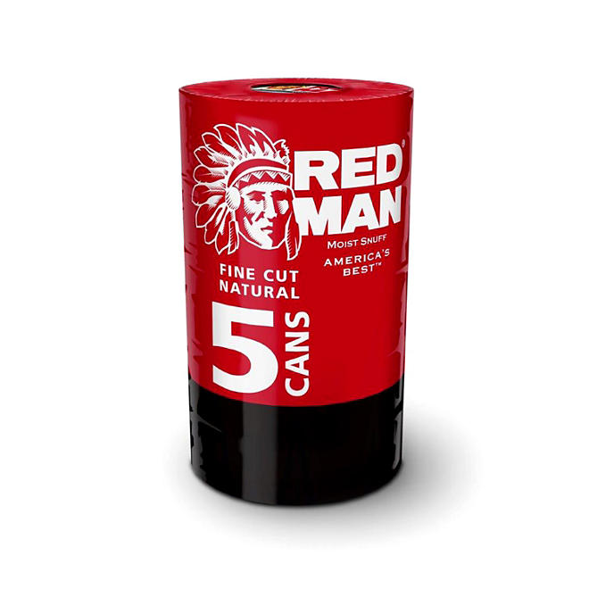 Redman Fine Cut Moist Snuff (5 cans)