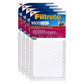Filtrete Ultra Allergen Bacteria and Virus Filter, 1600 MPR (4 pk)