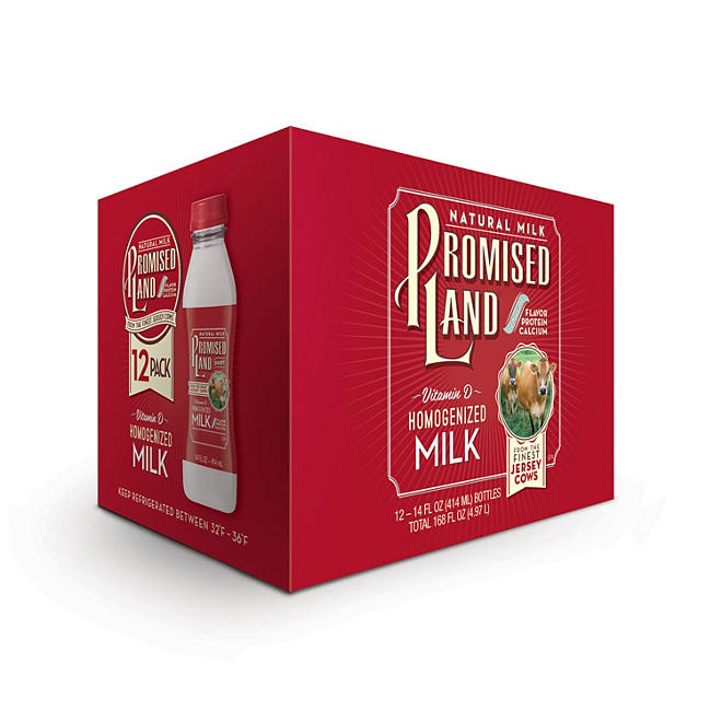 Promised Land Vitamin D Homogenized Whole Milk (14 oz., 12 ct.)