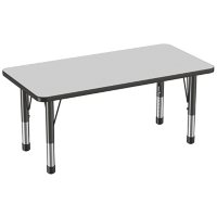 24" x 48" Rectangle T-Mold Adjustable Activity Table with Chunky Legs, Assorted Colors