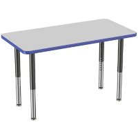24" x 48" Rectangle T-Mold Adjustable Activity Table with Super Leg (Assorted Colors)
