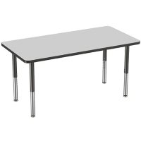 30" x 60" Rectangle T-Mold Adjustable Activity Table with Super Leg (Assorted Colors)