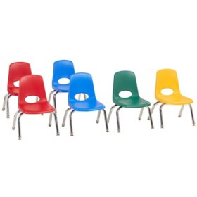10" Stack Chair Swivel Glide, 6-Piece - (Assorted Colors)