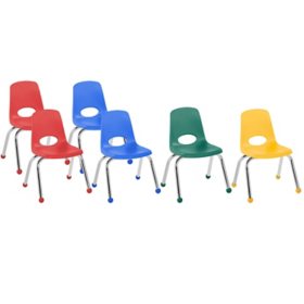 12" Stack Chair Ball Glide, 6-Piece (Assorted Colors)