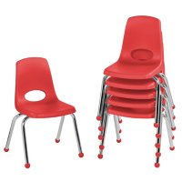 14" Stack Chair Ball Glide, 6-Pack, Assorted Colors
