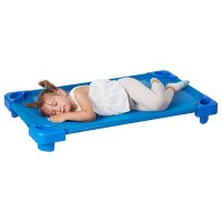 ECR4Kids Unassembled Stackable Toddler Cots, Blue- 5 pack