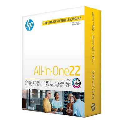 HP Printer Paper, All-In-One 22lb Copy Paper, 96 Bright, 8.5x11