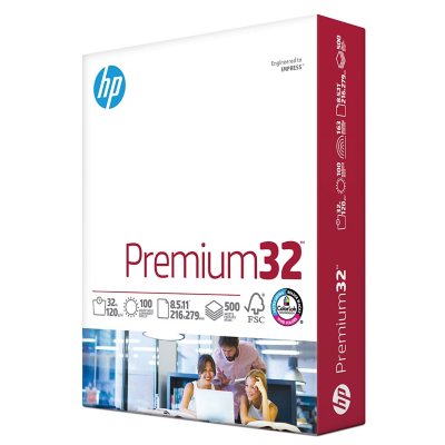 HP Premium Choice LaserJet Paper, 32lb, 98 Bright, 8 1/2x11, White, 500  Sheets/Ream