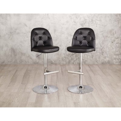 Nexia 2-Pack Gas Lift Barstools, Black or Red - Sam's Club