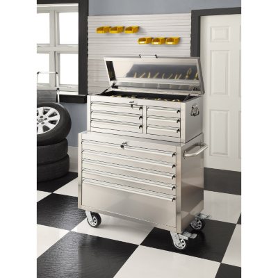 3 in 1 Heavy Duty Stainless Steel Mobile Tool Box Chest 3 PCs