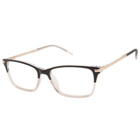Free Country Square Frames Glasses, Black & Tan FW004 