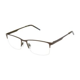 Free Country Semi-Rimless Frames Glasses, Brown FM308
