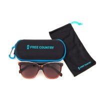 Free Country Women's Fashion Sunglasses with Microfiber Bag and Zippered Case