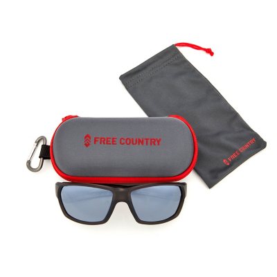 Free Country Men's Sunglasses with Microfiber Bag and Zippered