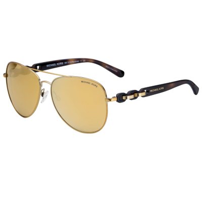 Michael Kors Aviator Sunglasses, Gold/Gold - Sam's Club