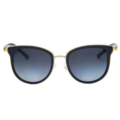 Michael Kors Square Sunglasses, Black/Gold/Gray Gradient