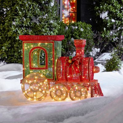 Outdoor on sale christmas train