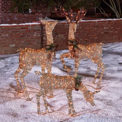 3-Piece Lighted Deer Family - Sam's Club