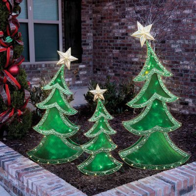 LED Decorative Christmas Trees (Set of 3) - Sam\'s Club