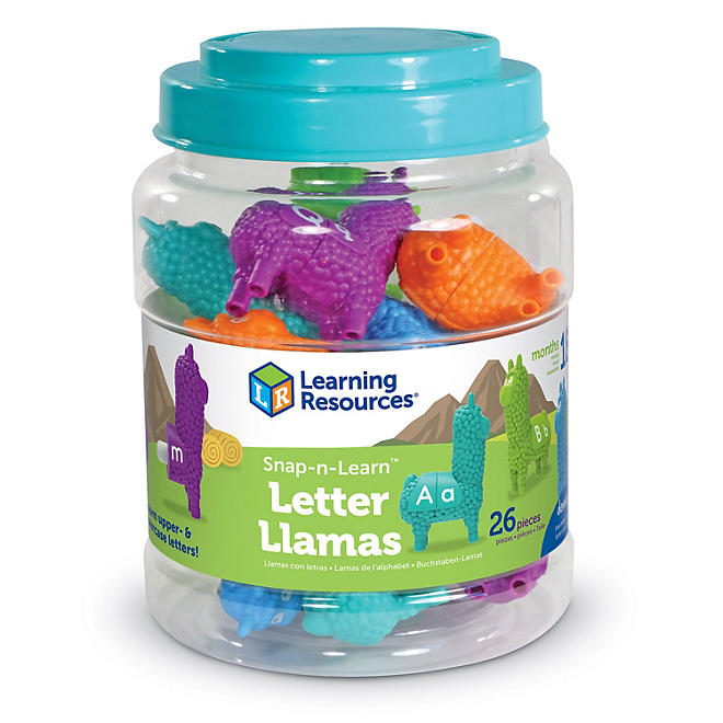 Snap-n-Learn Letter Llamas Learning Set w/ Storage Tub