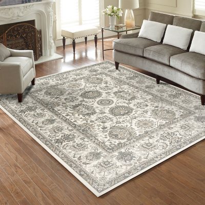 Gertmenian Majestic Astor Traditional Persian Area Rug:- Astor Ivory, 6'x9'