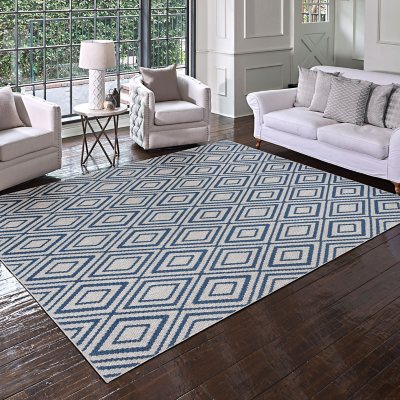 Gertmenian Malini Area Rug:- Emma Navy, 6'6'x9'6'