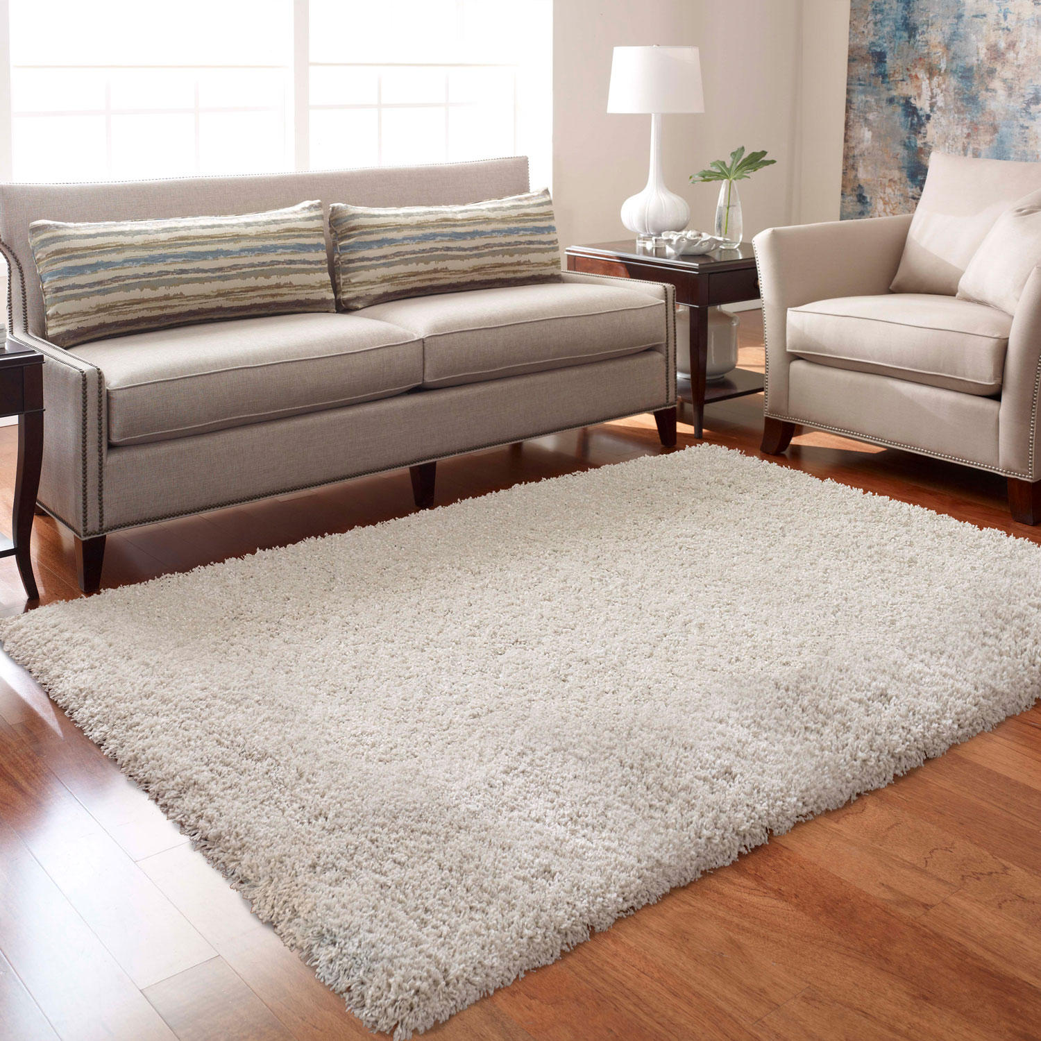 Clarion 8′ x 10′ Shag Rug  in Ivory Finish