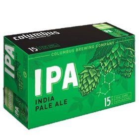 Columbus Brewing Company IPA Ale Beer, 12 fl. oz. can, 15 pk.