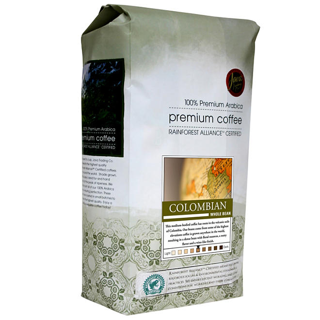Java Trading Co. Colombian Whole Bean Coffee - 2 lbs.
