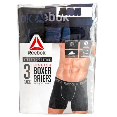 reebok men's breathable 3pk boxer briefs