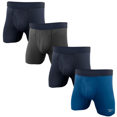 Reebok Mens Big and Tall Athletic Performance Boxer Briefs 3 Pack