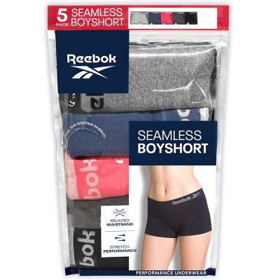 Reebok Women’s Underwear Mid Length Seamless Boyshorts 2 Pack 