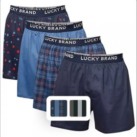 Lucky Brand Men's 4-Pack Knit Boxer