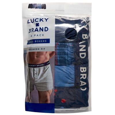 Lucky Brand Men's 4 Pack Knit Boxer - Sam's Club