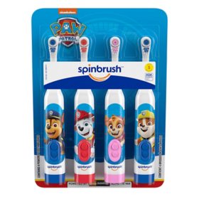 Spinbrush Kid's Electric Battery Toothbrush, PAW Patrol, 4 pk.