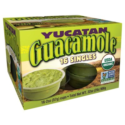 Yucatan Organic Guacamole Singles (2 oz., 16 ct.) - Sam's Club