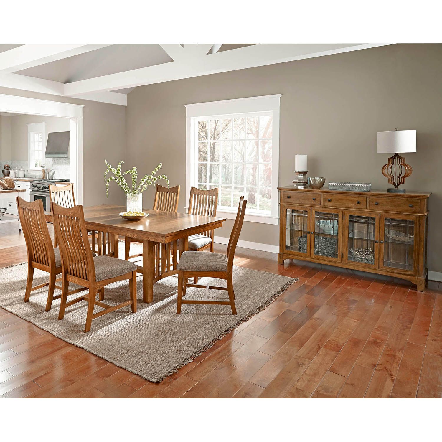 Liam Solid Wood 8 Piece Dining Set