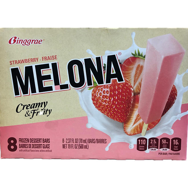 Binggrae Melona Strawberry Frozen Dessert Bars (8 pk.)