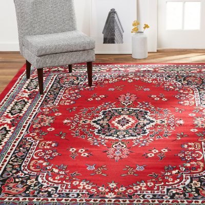 Home Dynamix Area Rug, Assorted Designs & Sizes:- 8'x10', Red/Black