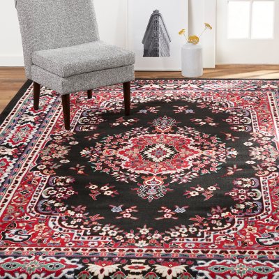 Home Dynamix Area Rug, Assorted Designs & Sizes:- 5'x7', Black/Red